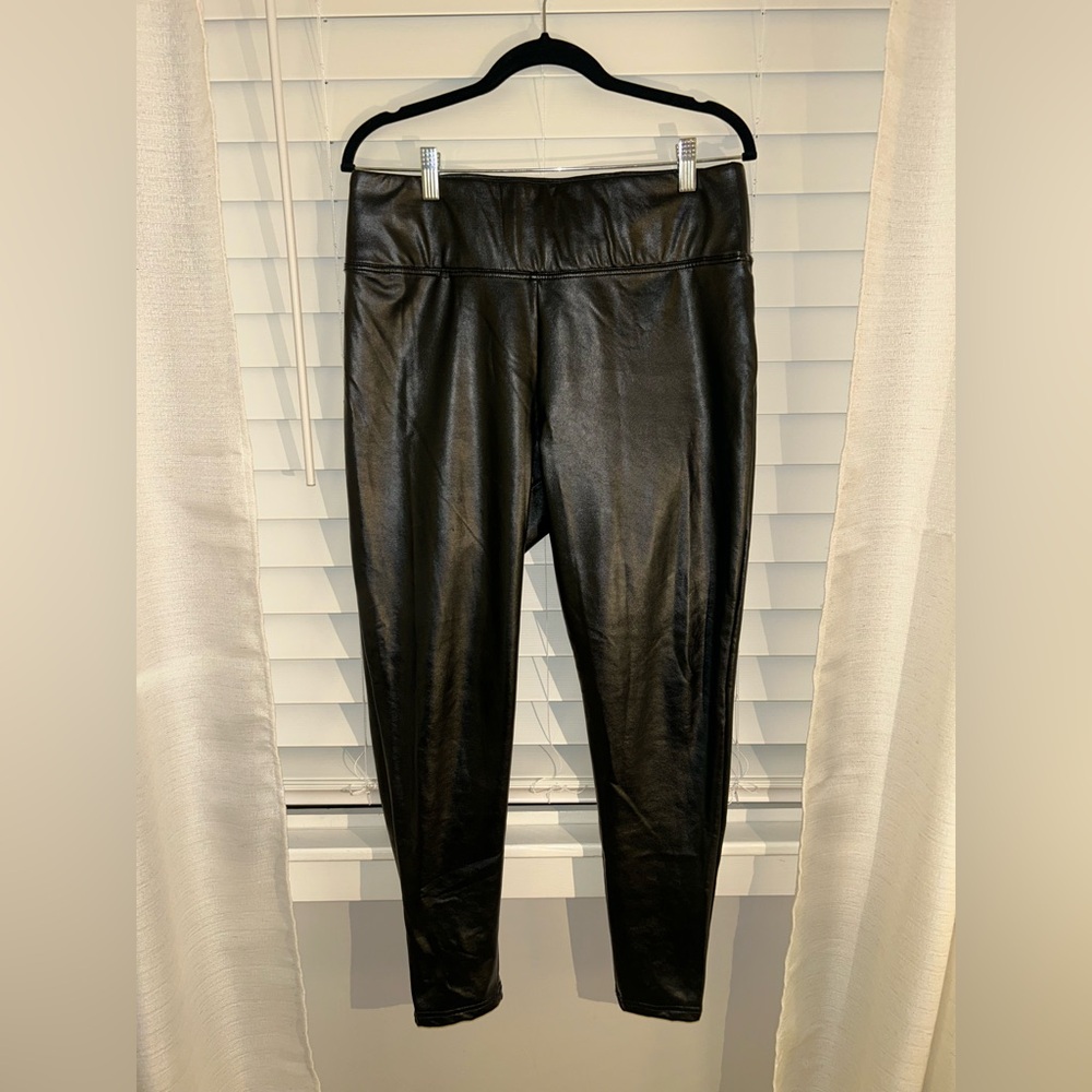 STATE Black Faux Leather Pants